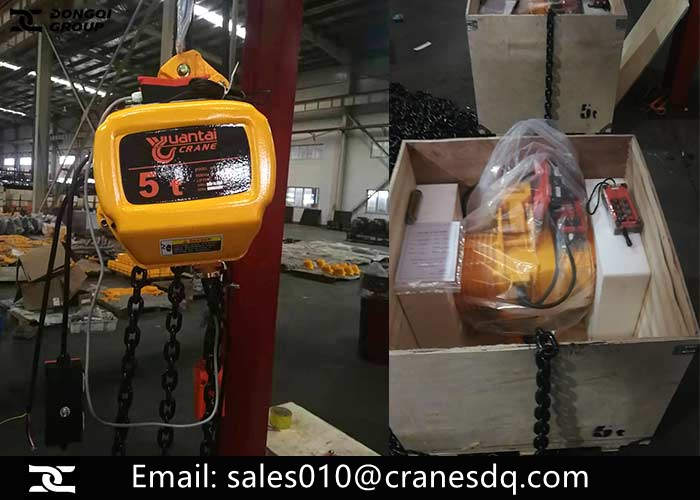 5 ton electric chain hoist to Cambodia