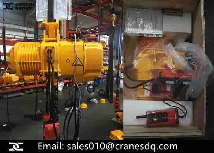 5 ton electric chain hoist to Cambodia