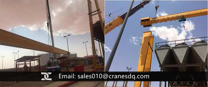 Shipping main girder & Lifting main girder up on legs
