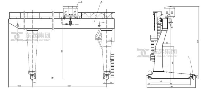 20 Ton Gantry Crane Drawing