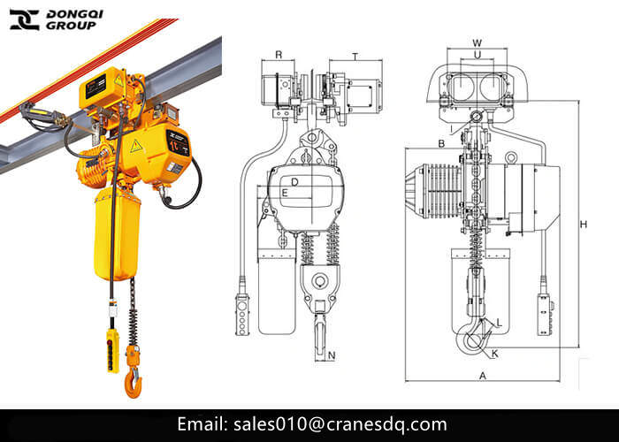 Electric chain hoist design drawing