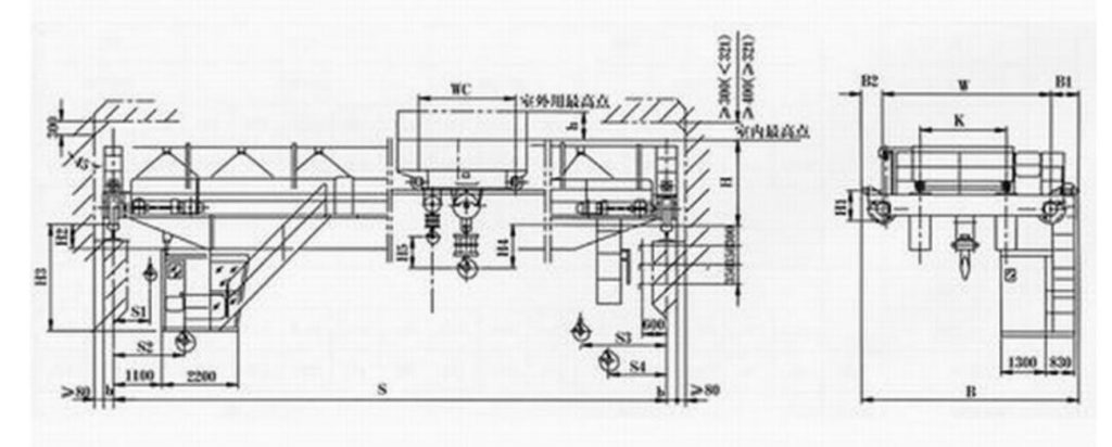 QY Insulation Overhead Crane Design Drawing