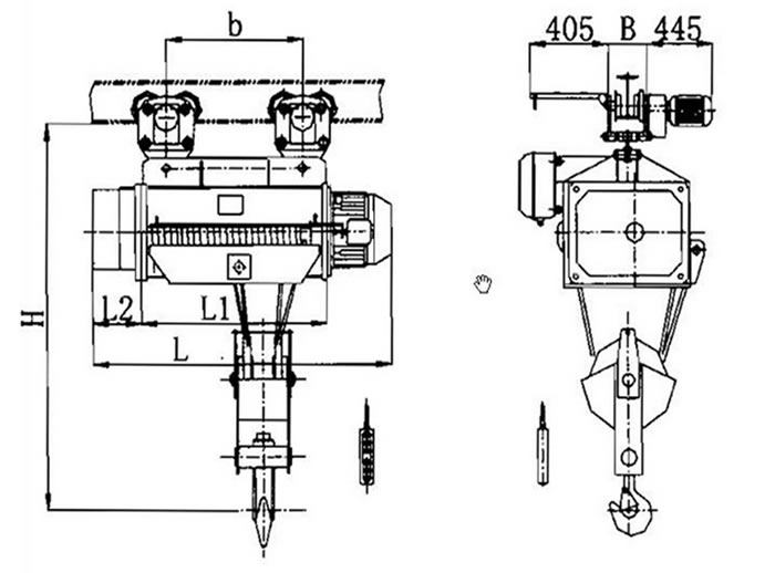  Explosion-proof electric hoist drawing