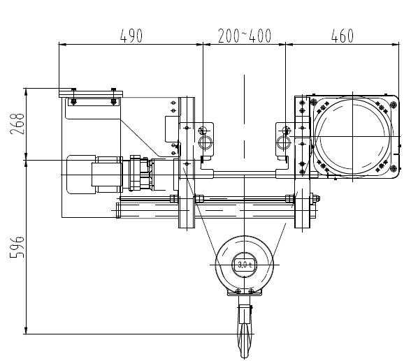 European-spec Electric Wire Rope Hoist Drawing