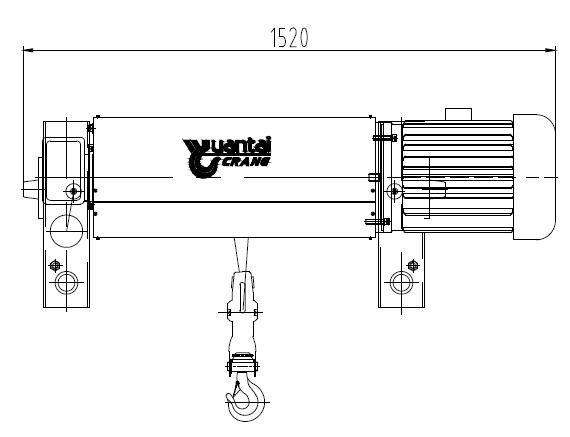 European-spec Electric Wire Rope Hoist Drawing