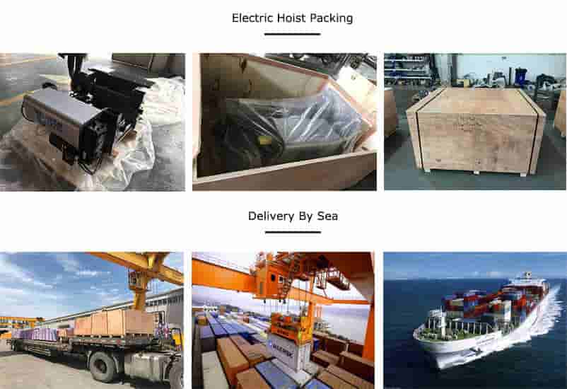 European type Electric Wire Rope Hoist package and delivery