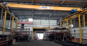 ABUS overhead travelling cranes are used in steel production in Brazil.