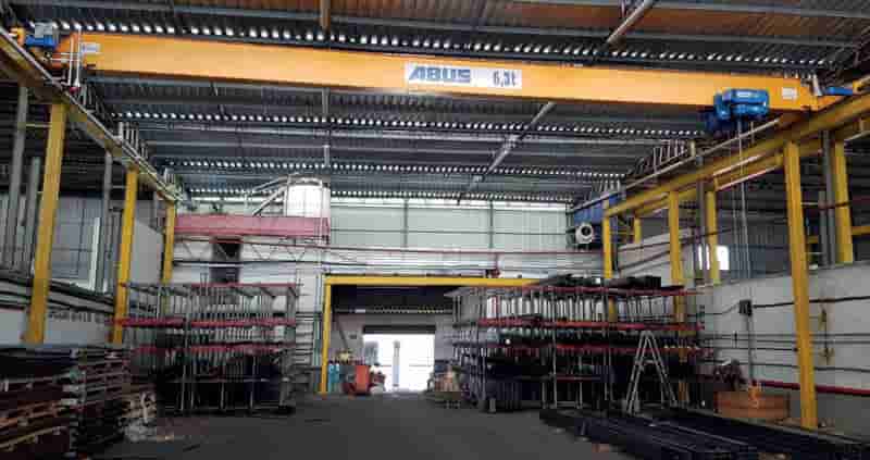 ABUS overhead travelling cranes are used in steel production in Brazil.