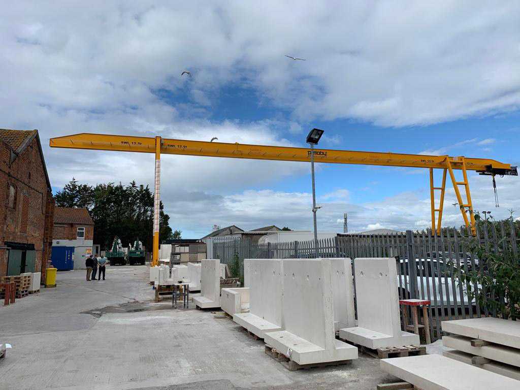 Pelloby has designed, built and installed a 12.5t-capacity gantry crane