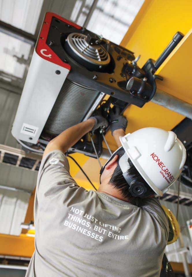 Crane servicing is becoming an increasingly important part of Konecranes’ business, representing about 50% of the