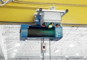 The Intelli-Lift system from Columbus McKinnon offers off-center pick control, ensuring the load is ve