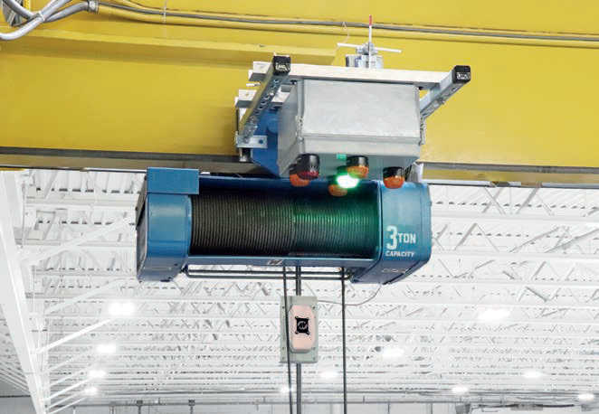 The Intelli-Lift system from Columbus McKinnon offers off-center pick control, ensuring the load is ve