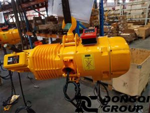 1 ton electric chain hoist under test