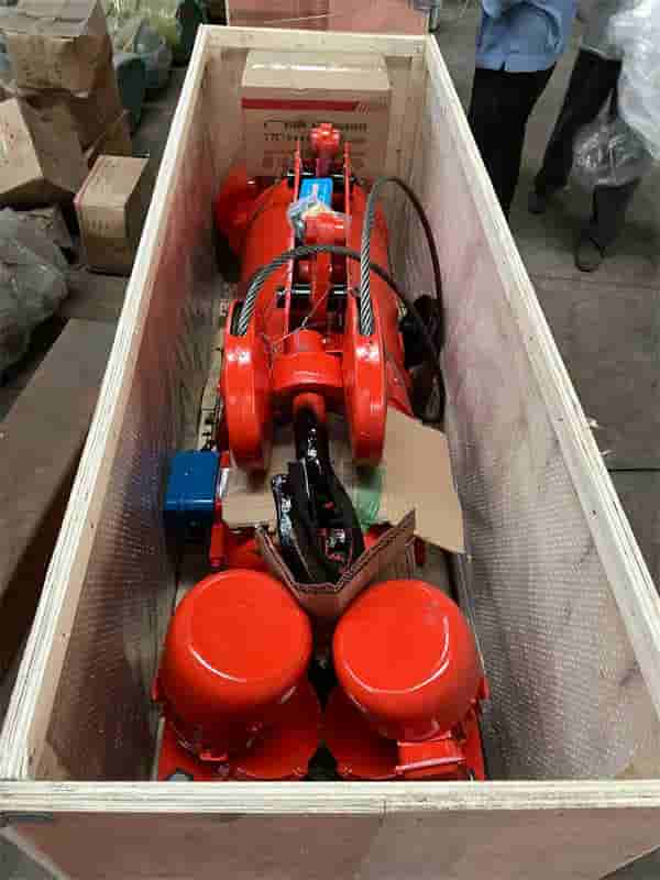 10 tons electric wire rope hoist packing