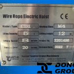 Electric hoist nameplate