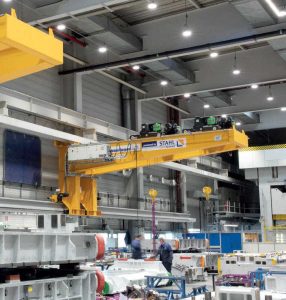 Haslinger’s unusual wall-mounted travelling crane