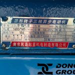 Hoist motor nameplate