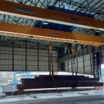 The recently installed Kuli crane at Luxport in Luxembourg features a special crab with a 4m hook distance, al
