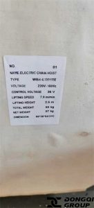 Electric hoist packing information