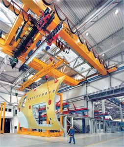 Germany’s Demag has just started two key projects at maintenance facilities in the aerospace sector, which include the use of interlocking cranes and teleplatforms designed to give operators increased production flexibility.