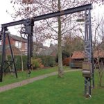 The finished hoist, in Koenen’s garden.
