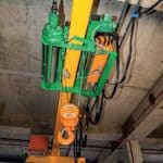 BB Cranes’ 3.2-ton single-girder overhead crane in the process of being installed at the seawater desalination plant at the Victoria & Alfred Waterfront.