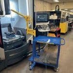 Skyhook’s articulated crane can be mounted on a push-along trolley