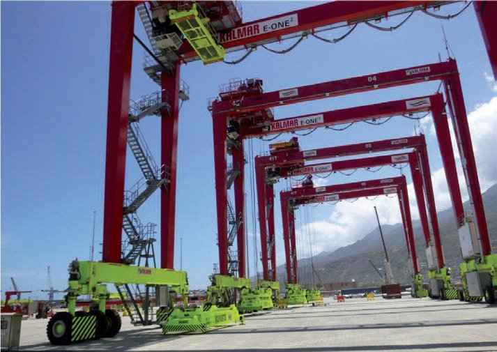 RTG crane in Brazilian port