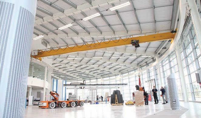 The crane outlay matches the facility’s top-end design