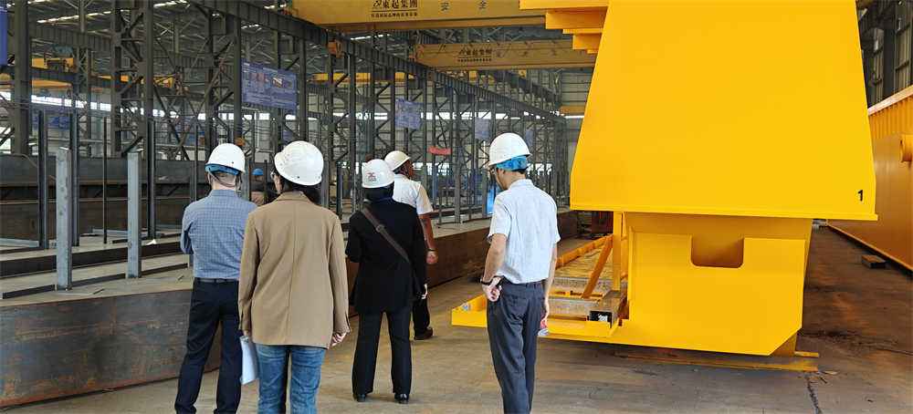 Customers from Malaysia visit Dongqi Crane Group factory (2)