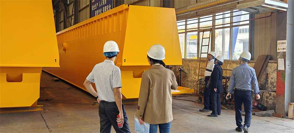 Customers from Malaysia visit Dongqi Crane Group factory (2)