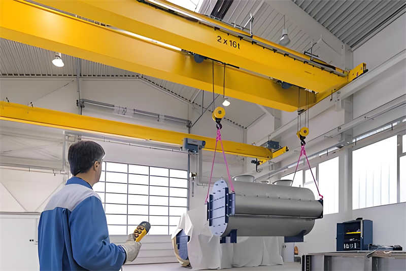 16+16 ton double beam double trolley bridge crane