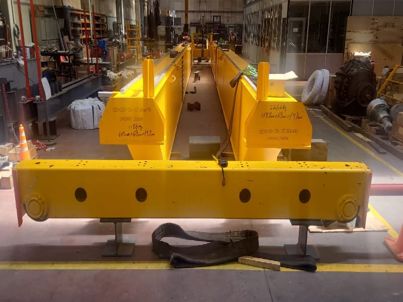 Installation details of QDX double girder bridge crane at the factory in Argentina