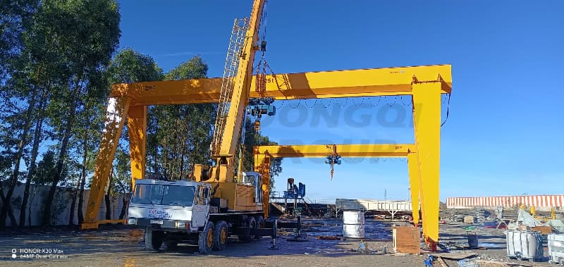 Gantry crane installation