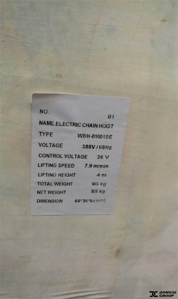 1 ton electric chain hoist sold to Saudi Arabia Excellent overhead