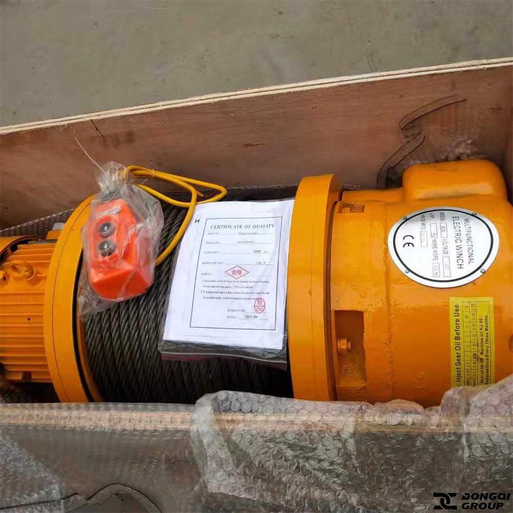 10 tons electric chain hoist and 3.2 tons KCD electric winch sold to
